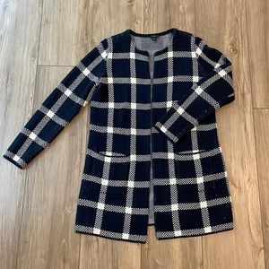Plaid Sweater “Coatigan”